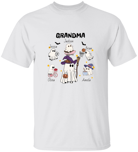 Personalized Halloween Ghost Cotton T-shirt
