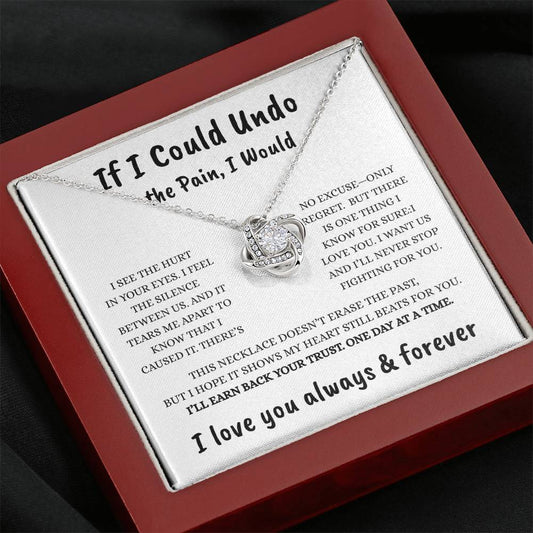 If I Could Undo the Pain – Love Knot Necklace