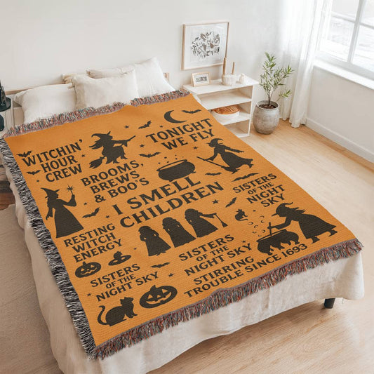 The Witchin’ Hour Halloween Woven Blanket