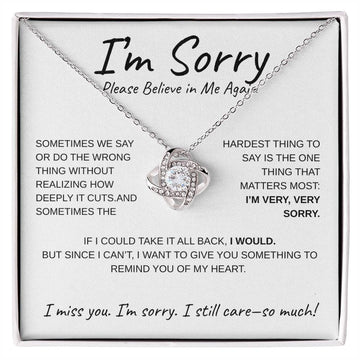 Please Forgive Me – Apology Love Knot Necklace for Her