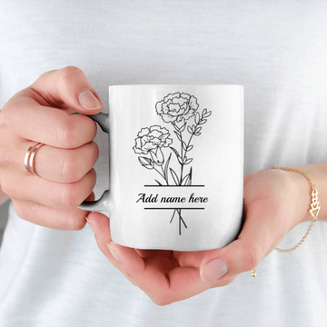 15oz Personalized Carnation Mug