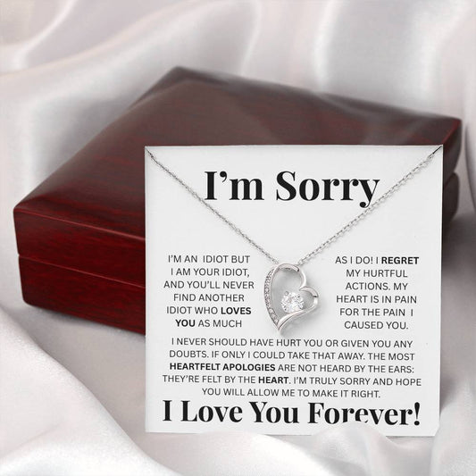 Apology Gift for Her - I'm Truly Sorry - Forever Love Necklace