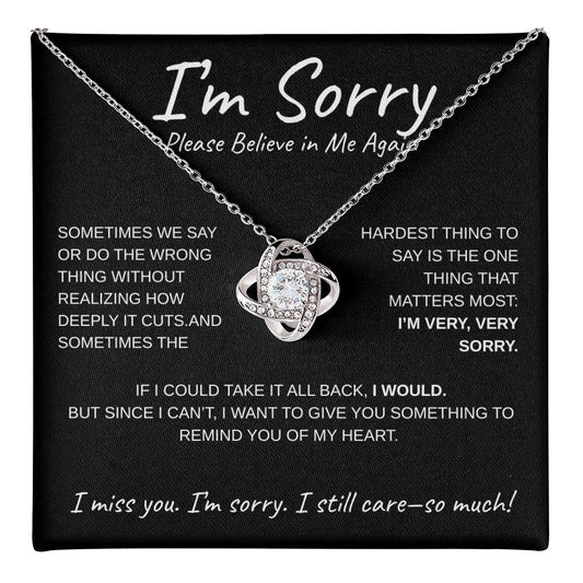 Please Forgive Me – Apology Love Knot Necklace for Her