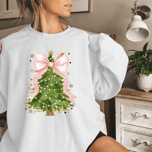 Christmas Tree Bow Sweatshirt