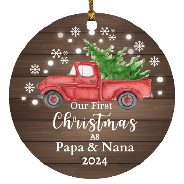 Our First Christmas Papa & Nana Ornament