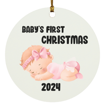 Baby Girl's First Christmas Ornament