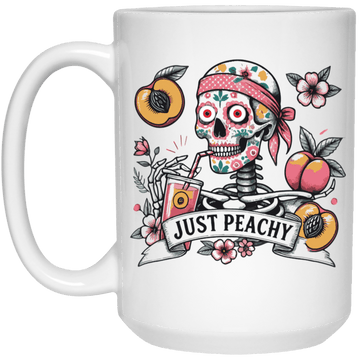 Just Peachy White 15oz Mug