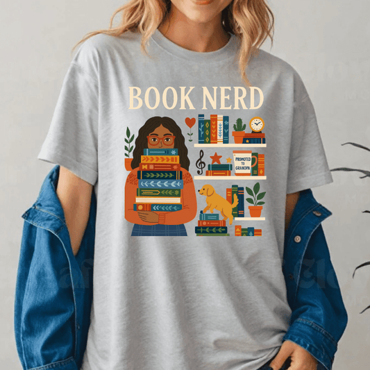 Book Nerd” Cozy Reader Collection – Apparel & Mug Gift Set for Book Lovers