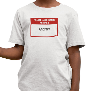 Hello 3rd Grade Youth 100% Cotton T-Shirt