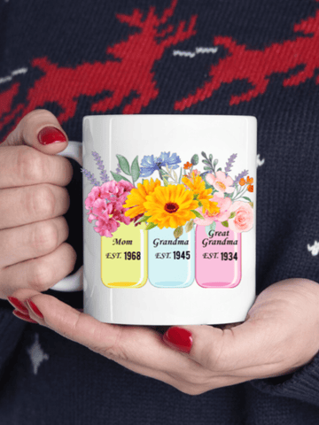 15oz Personalized Mother Mason Jar Mug
