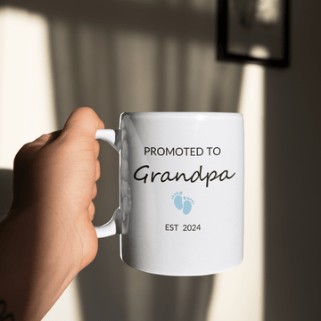 Promoted to Grandpa (blue) 15oz Mug