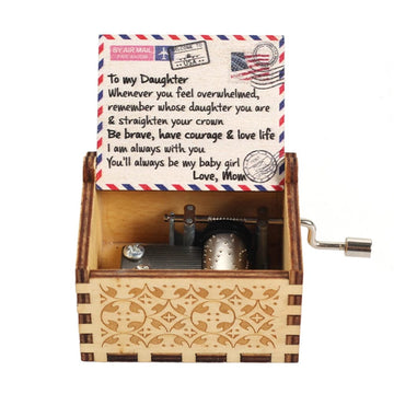 Hand Crank Wooden Music Box