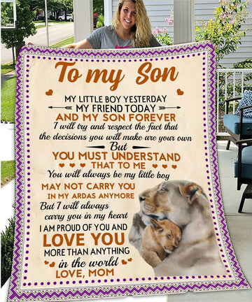 To My Son Love Mom Blanket