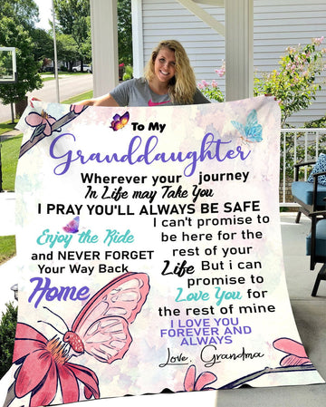 To My Granddaughter Blanket Love Grandma
