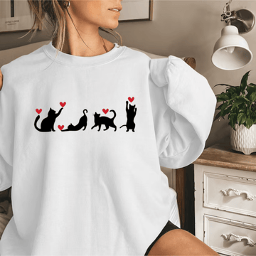 Valentine Cats Sweatshirt