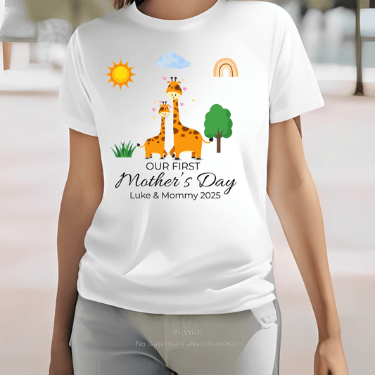 "Mommy & Me Giraffe Outfit – First Mother’s Day Keepsake