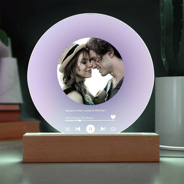 Acrylic Song Plaque Personalized Vinyl Record with Photo