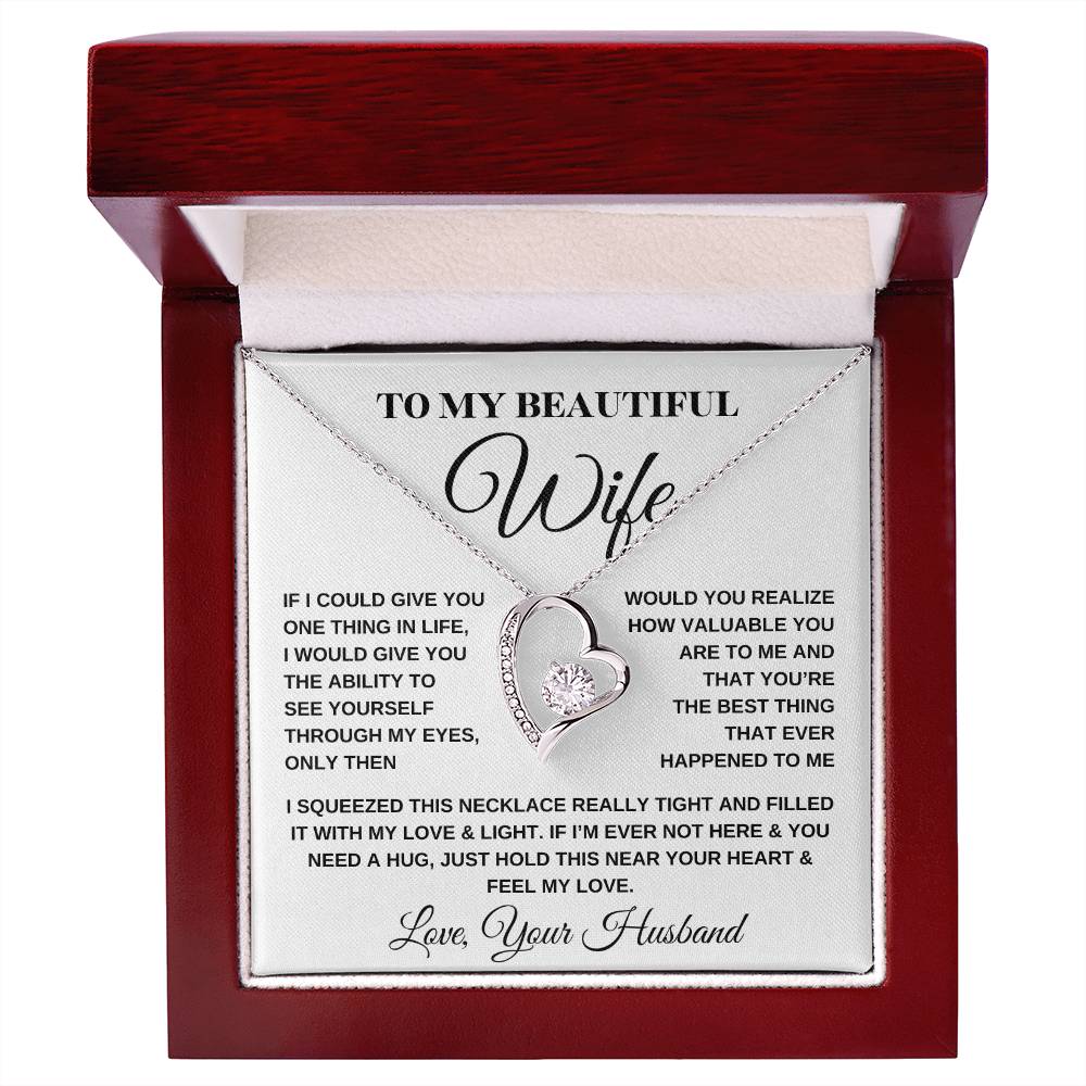 To My Beautiful Wife - Forever Love Necklace