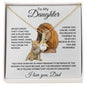 To My Daughter Love Dad - Alluring Beauty Necklace