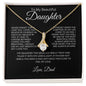 To My Daughter Love Dad - Alluring Beauty Necklace