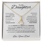 To My Daughter Love Dad- Alluring Beauty Necklace