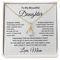 To My Beautiful Daughter Love Mom - Alluring Beauty Necklace