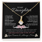 To My Daughter Love Mom - Alluring Beauty Necklace