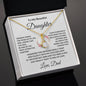 To My Beautiful Daughter Love Dad -Alluring Beauty Necklace