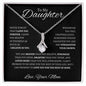 To My Daughter Love Mom - Alluring Beauty Necklace