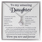 To My Amazing  Daughter - Alluring Beauty Necklace