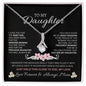 To My Daughter Love Mom - Alluring Beauty Necklace