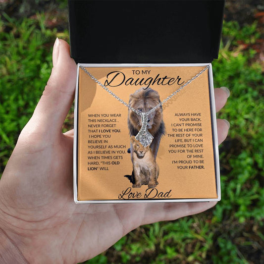 To My Daughter Love Dad - Alluring Beauty Necklace