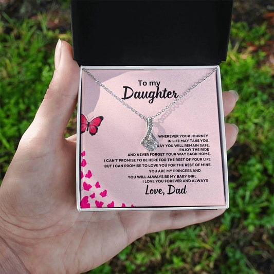 To My Daughter Love Dad - Alluring Beauty Necklace