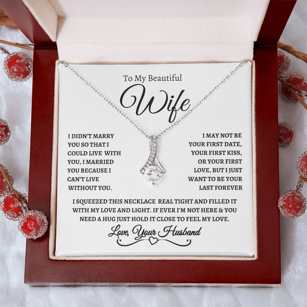 To My Beautiful Wife - Alluring Beauty Necklace