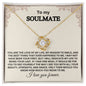 To My Soulmate - Love Knot Necklace