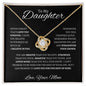 To My Daughter Love Mom - Love Knot Necklace