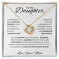 To My Daughter  Love Mom - Love Knot Necklace