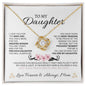 To My Daughter Love Mom - Love Knot Necklace