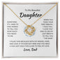 To My Beautiful Daughter Love Dad - Love Knot Necklace