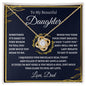 To My Beautiful Daughter Love Dad - Love Knot Necklace