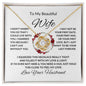 To My Beautiful Wife - Love Knot Necklace