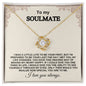 To My Soulmate - Love Knot Necklace