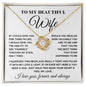 To My Beautiful Wife - Love Knot Necklace