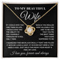 To My Beautiful Wife - Love Knot Necklace