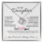To My Daughter Love Mom - Love Knot Necklace