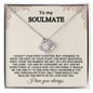 To My Soulmate - Love Knot Necklace