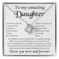To My Amazing Daughter - Love Knot Necklace