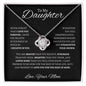 To My Daughter Love Mom - Love Knot Necklace