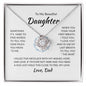To My Beautiful Daughter Love Dad - Love Knot Necklace