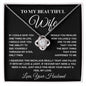 To My Beautiful Wife - Love Knot Necklace
